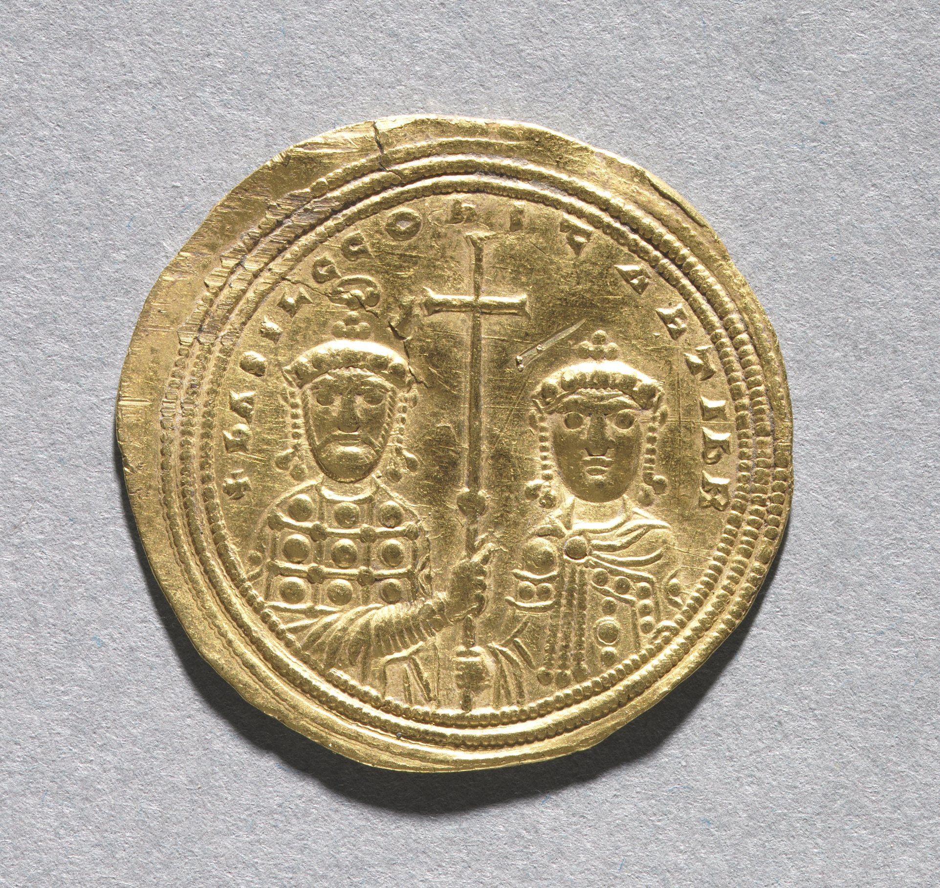 Gold nomisma of the Byzantine Empire under Basil II Bulgarotonos, 975–1025. — back